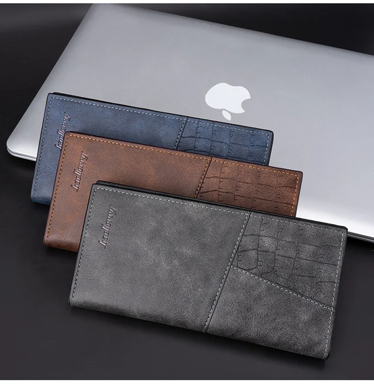 wholesale big pu leather clutch wallet with zip for men