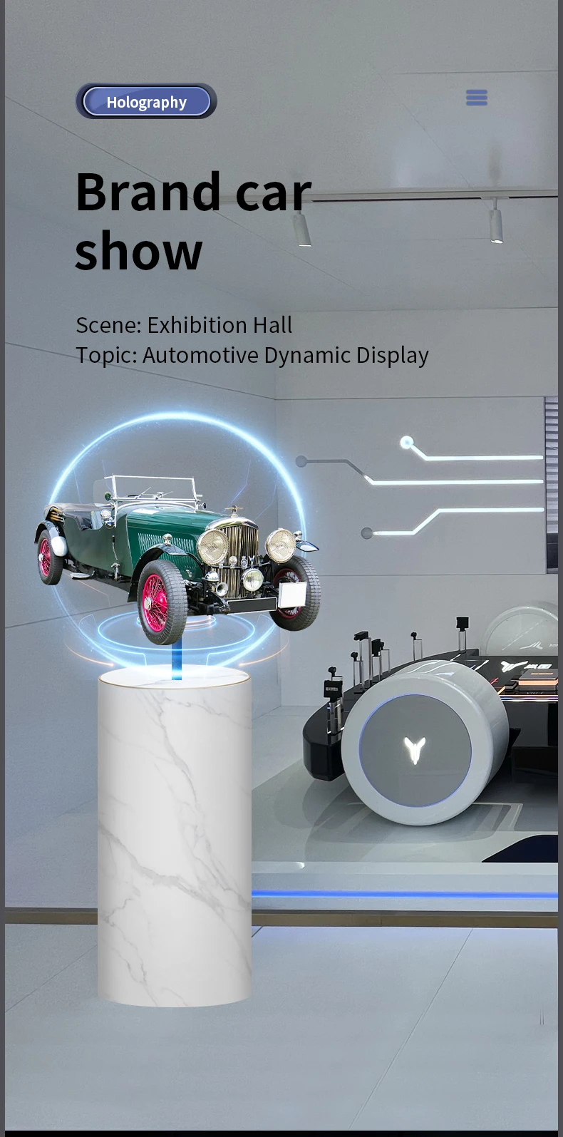 Mobile App Control 60cm Holographic Fan 3d Hologram Projector HD Good Advertising Animation Wall 3D Hologram Fan - Image 6