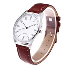 Wrist Watch Hot Selling Minimalist Business No Blue Glass 12 Numbers Leather Men Wrist Watch