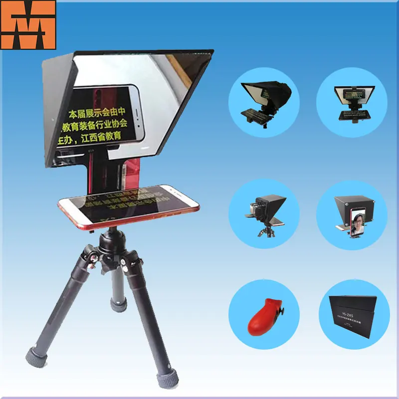 Tv Studio Smartphone Teleprompter For Phone And Dslr Camera Dual