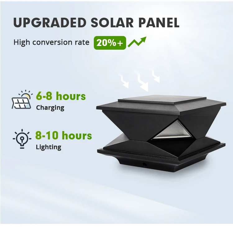 في الهواء الطلق حديقة مسار مقاوم للماء الجدار في الهواء الطلق سياج أضواء العمود الرئيسي Led ضوء الشمس عمود البوابة الخفيفة تصنيع