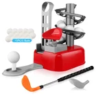 Mini Toys Toy Mini Kids Golf Trainer Toys Set Outdoor Lawn Sport Toy Training Golf Launcher Balls Clubs Equipment