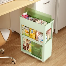Portable Pantry Office Bathroom Organization With Door And Wheels Sliding Kitchen Plastic Storage Cabinets