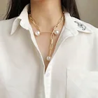 Wholesale Necklace Pearl Wholesale Explosions Jewelry Multi-layer Necklace Pin Coin Pearl Necklace
