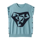 Sweater Ladies Vest Manufacturers Supply Women Winter Warm Sweater Sleeveless Knitted Sweater Ladies Vest