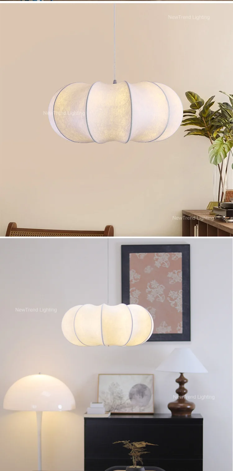 dxzp02 simple indoor decoration pendant lamps for restaurant hotel dining living room bedroom silk led chandelier -4