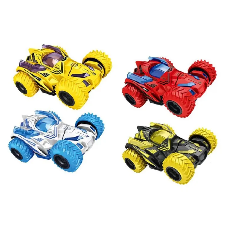 Hot sale plastic children toy car Inertia rebound rotary car for boys