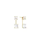 Zirconia New Earrings Gemnel 2021 New Arrivals Fashion Double Cubic Zirconia Jacket Earring