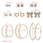 Manufacturers Earing Manufacturers Direct Sales Hoop Ear Rings Women Girls Ear Studs Set Jewelry Earing Set