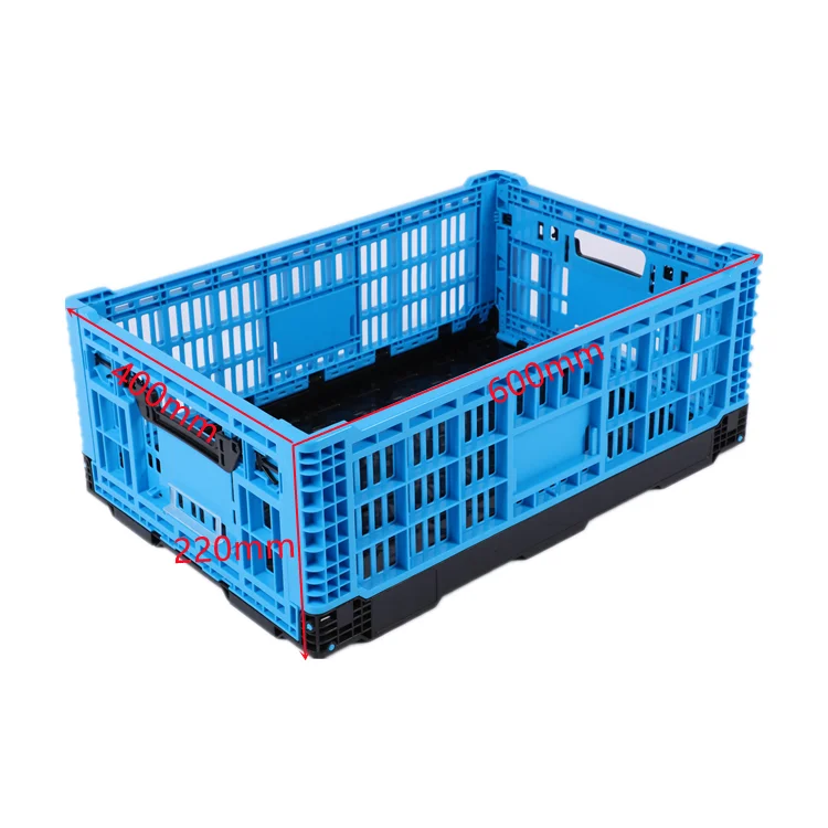 Manufacturer hot sale logistics plastic foldable crate for vegetables and fruit details