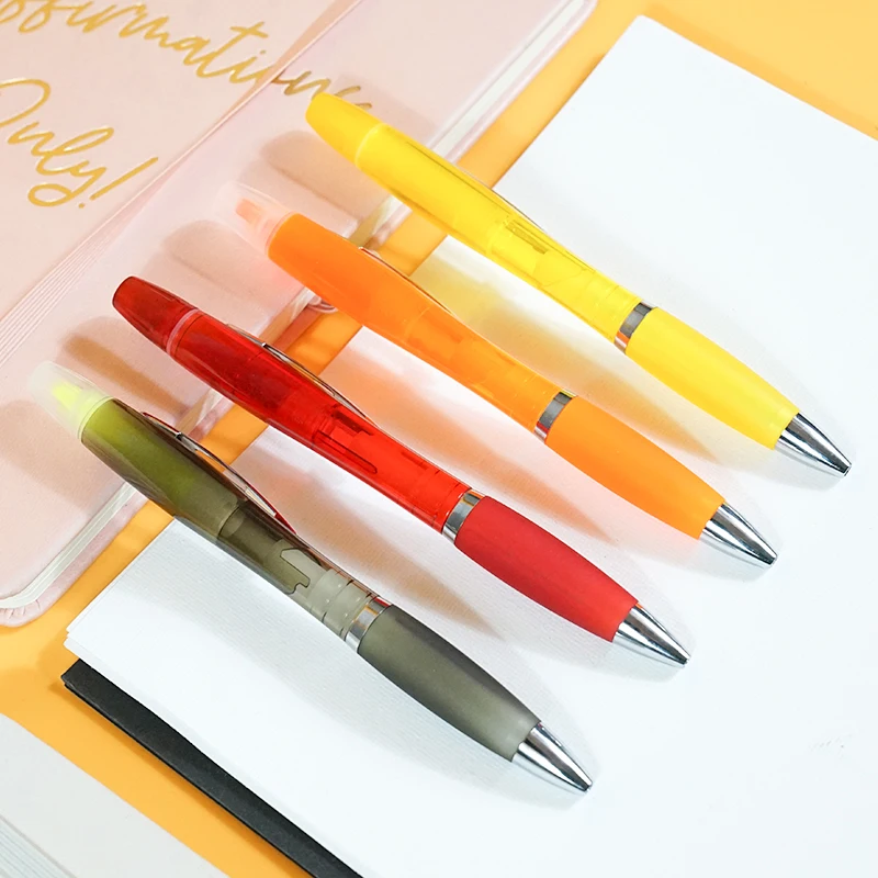 Factory Wholesale Customized Office&Stationery Supplies Gift Advertising Highlighter Ballpoint Pens With Free Sample