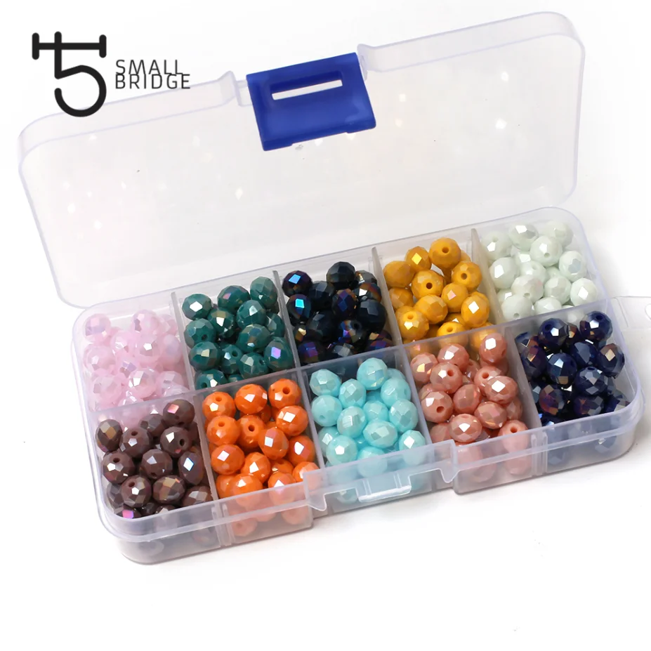 product amazon colorful glass crystal rondelle beads kit for jewelry making diy necklace beads diy jewelry mix loose spacer beads set-30