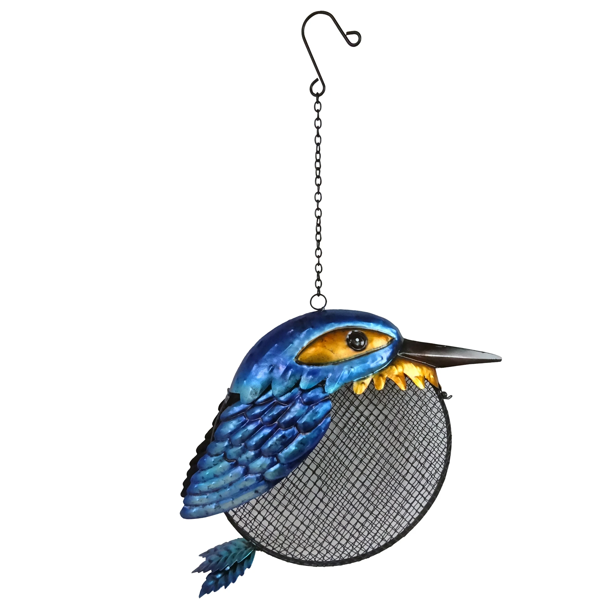 bird design metal mesh birdfeeder with hanging