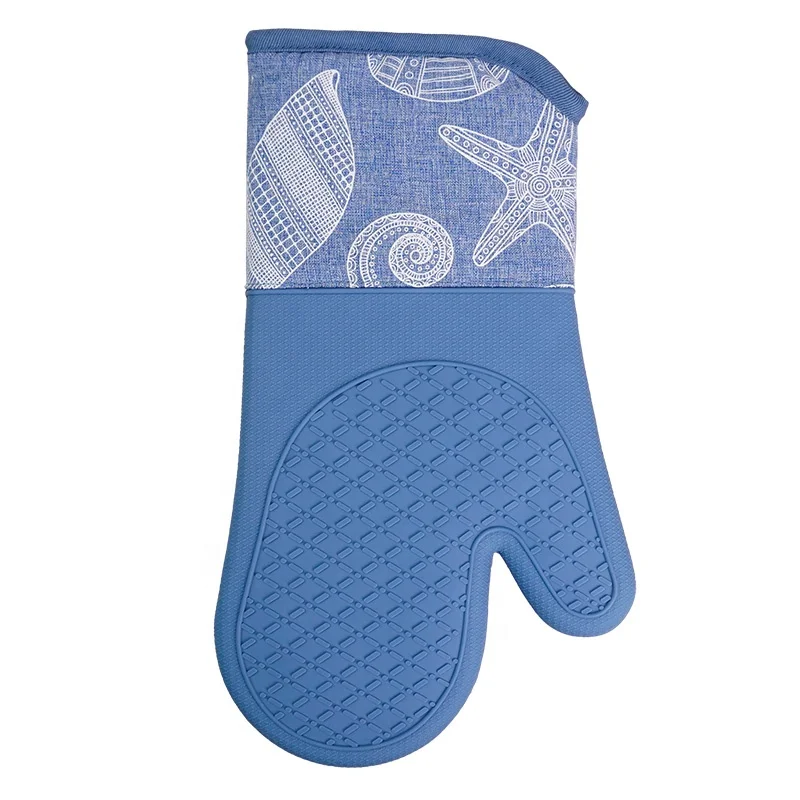 Wholesale Custom Cotton Chef Heat Resistant Oven Mitt For Kitchen Cooking Microwave BBQ Oven Glove