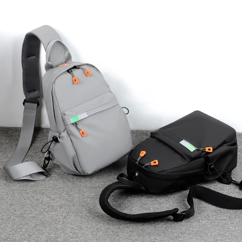 High Quality Custom Logo Water Resistant Oxford Back Pack Crossbody Chest Shoulder Bag Outdoor Travel Sling Bags For Men