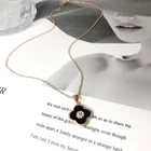 Wedding Gold Earring Wedding Bridal Women Lucky Black Gold Pendant Necklace Ring And Earring Jewelry Set