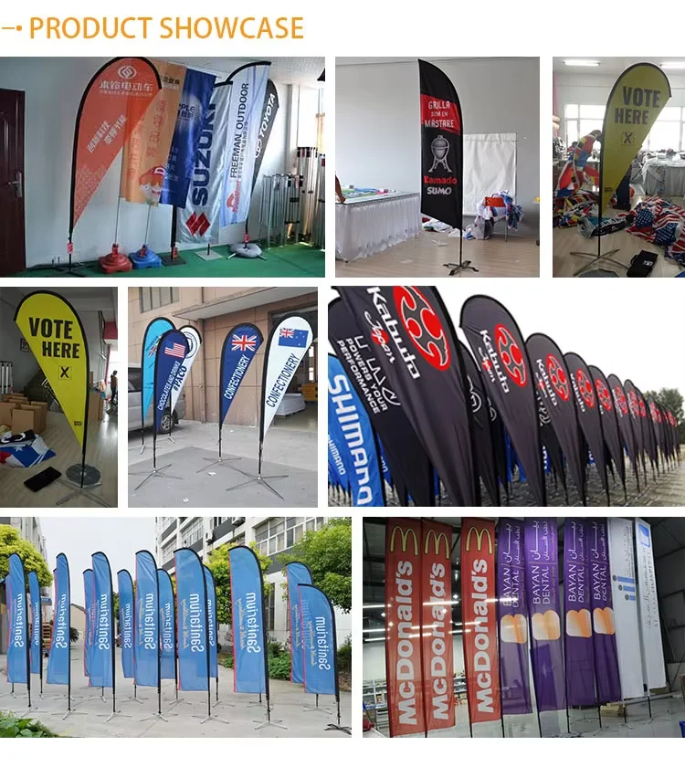 Wholesale Customized Feather Flag Banners Advertising Beach Flag for Outdoor Events Hed402d2a8a534518a1d719af656c6d2eE