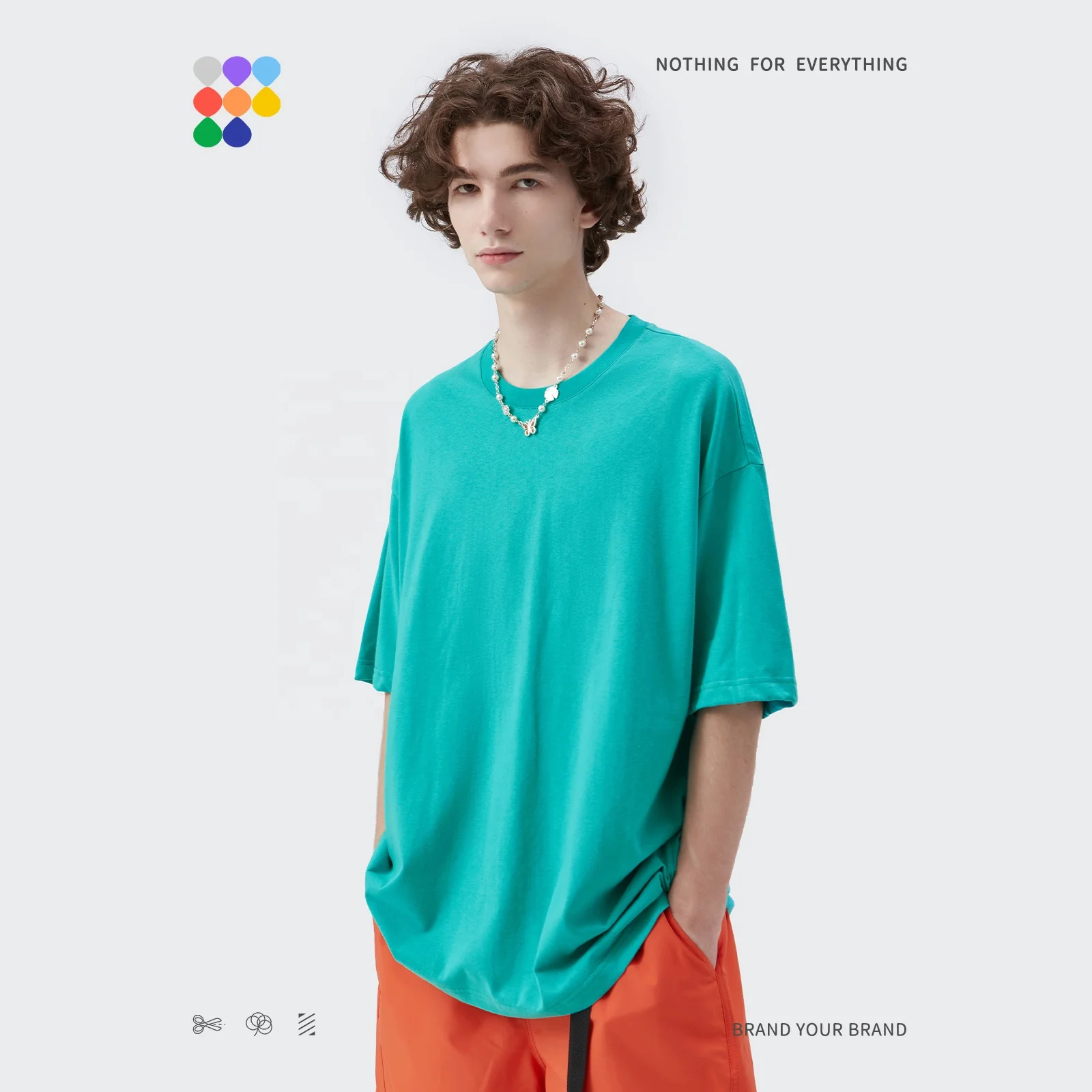 Wholesale Men Solid T-shirt  Casual O-Neck Short Sleeve Hip Hop Men's 100% Cotton Shirt