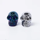 Carved Mini Size Aura Glass Skulls Crystal Carvings Crystal Skulls Carved For Decoration And Gift