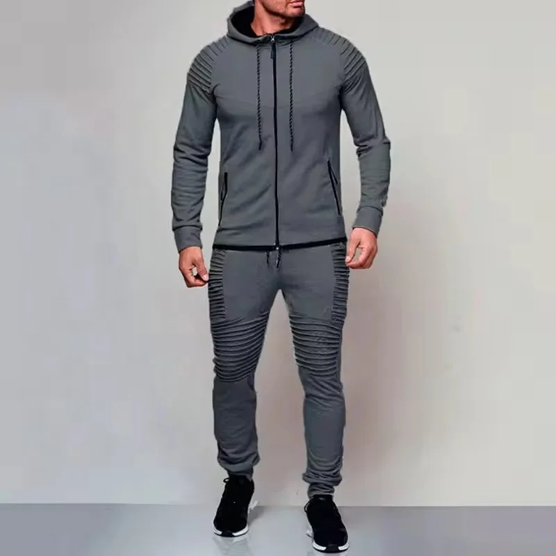 factory wholesale high quality autumn winter tracksuits oversized hoodies set casual hoodie and pants men hoodie set