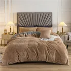 Fashion Twin Set Fashion Twin Size Plush Velvet Shaggy Duvet Cover Set For Winter