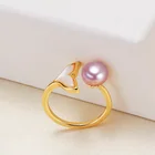 Ring Wholesale Shell Ring Fishtail Freshwater Semi-circular Pearl Ring Female Jewelry