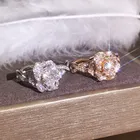 18k Ring Diamond 18K Rose Gold Plated Rose Flower Ring Amazon Hot Selling White Gold Diamond Ring Wholesale