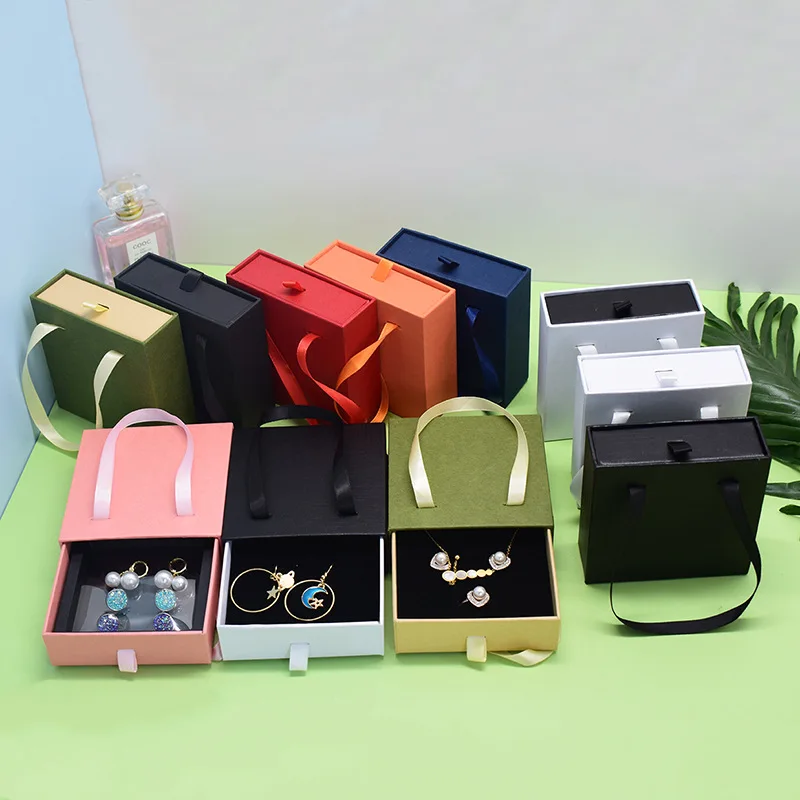 Customizable Eco-Friendly Drawer Jewelry Box Paper Organizers for Display and Storage