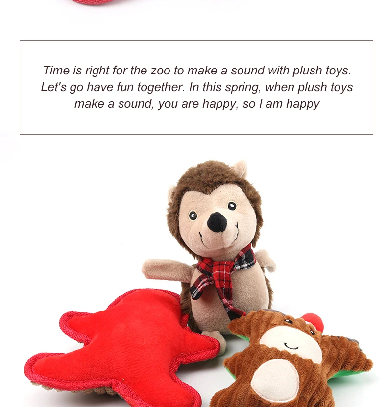 New Design Christmas Pet Toys Vocal Christmas Series Teeth Grinding Dog Squeak Toys Bite Cute Cartoon Interactive Dog Plush Toys manufacture