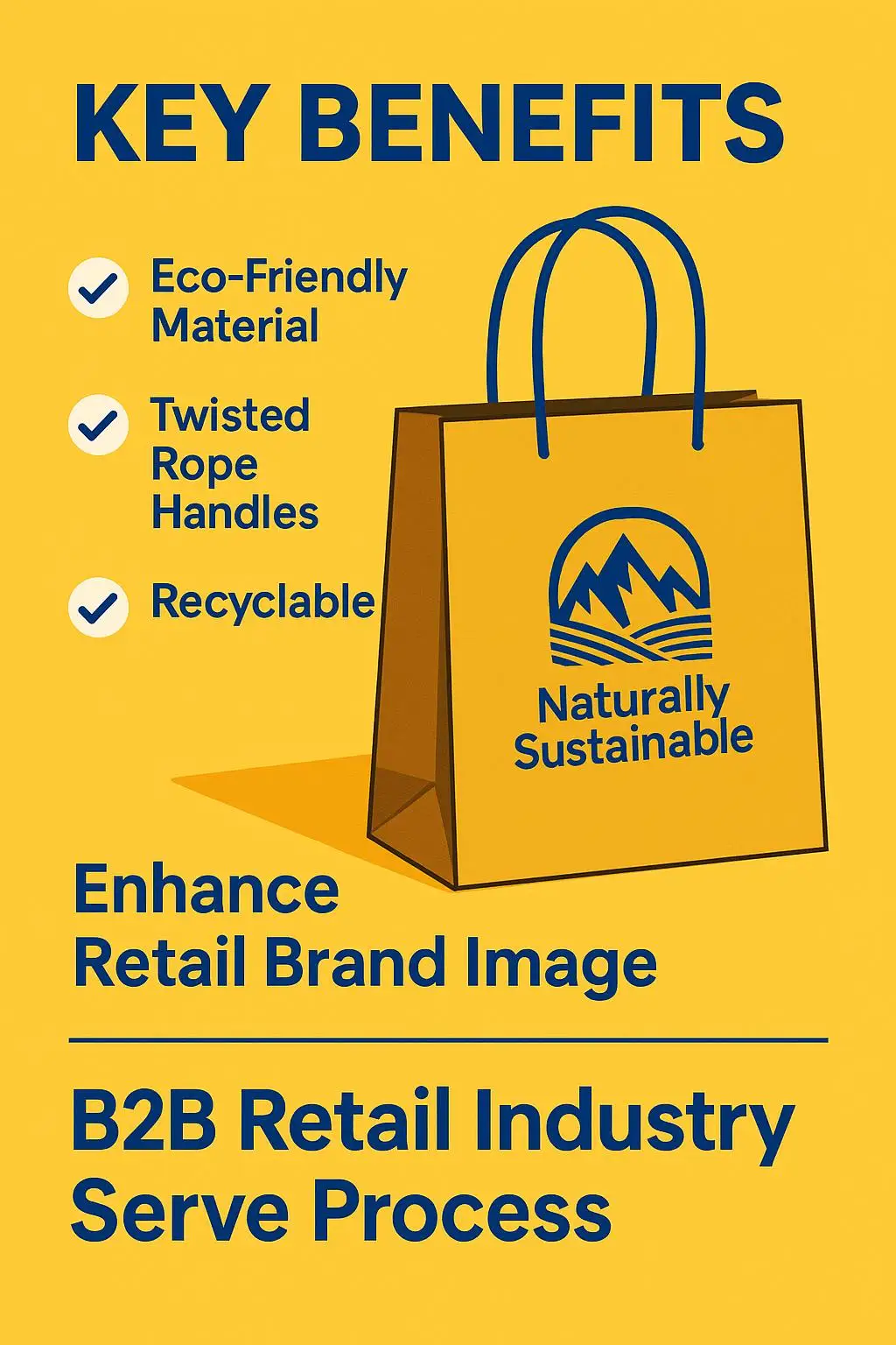 Custom Printed Biodegradable Kraft Paper Bag with Twisted Handles for Retail Shopping - detail 10