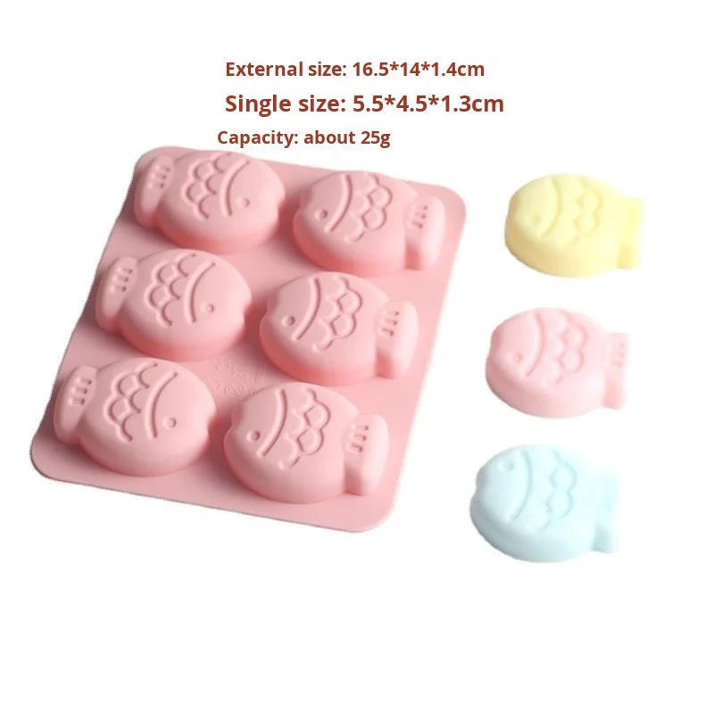 Small Fish Wax Bottle Candy Cake Tools 6-Grid DIY Silicone Mold Kneading Fun Tools factory