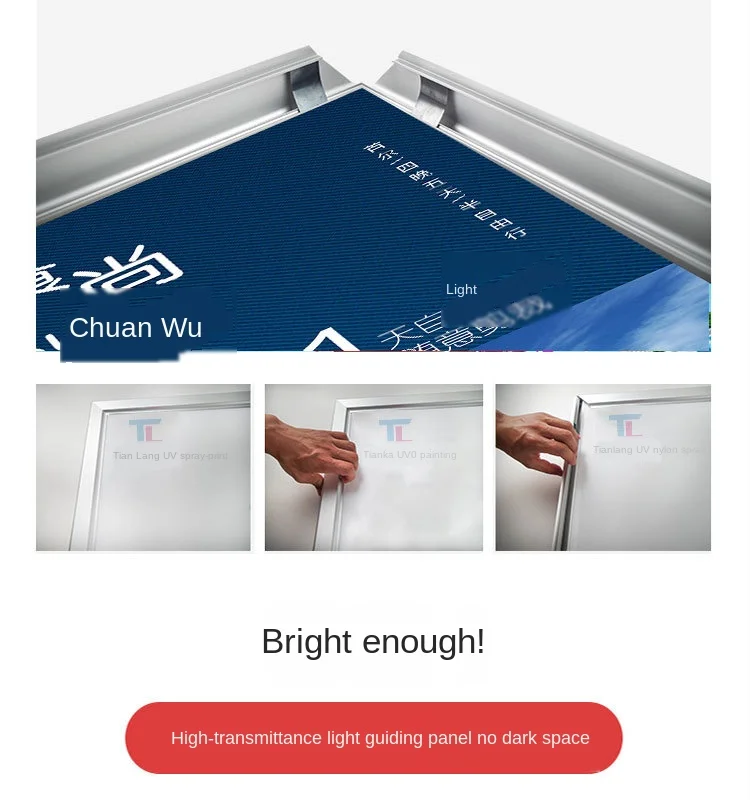 product high quality custom supermarket advertising poster display led ultra thin light box sign149-9