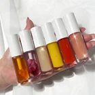 Private Label Wholesale Flavor Natural Essential Glass Bottle Flower Double Seal Hydrating Glow Oem Lip Oil