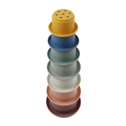 New Kids Toy Stacking Toy Silicone, Early Education Round Silicone Stacking Toy, Silicone Baby Toys Stacking