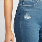 Jeans Denim New Stretch Skinny Jeans Women Ripped Denim Pencil Pants Cropped Trousers