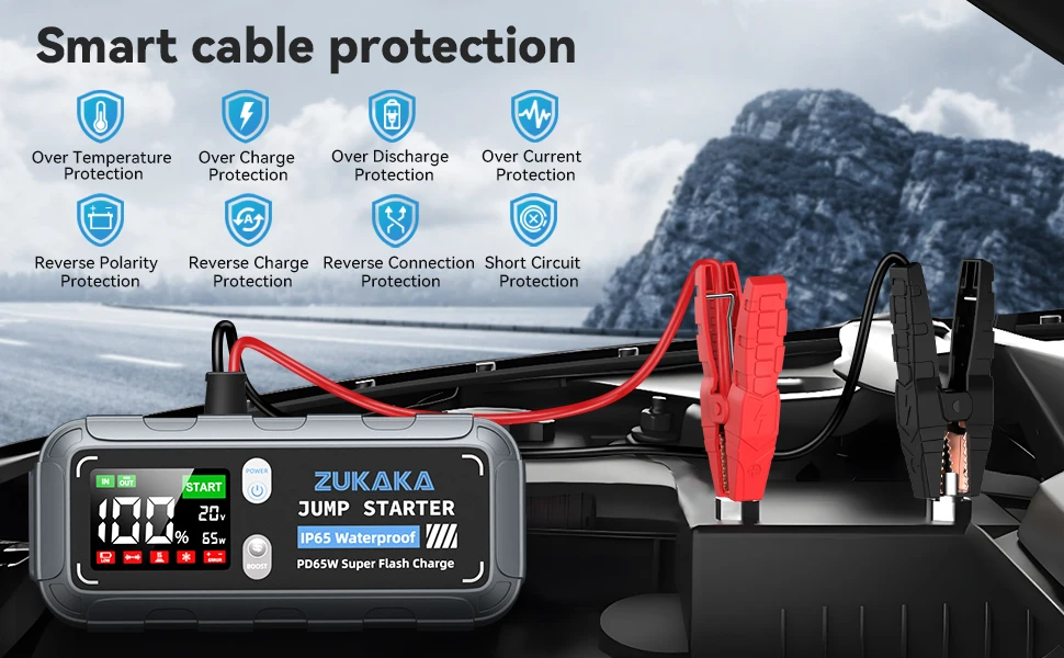 Zukaka Ip Portable V Vehicle Power Bank Car Battery Charger