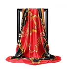 Scarves Square Hot Sale Fashion Large Twill Silk Scarves Square Customizable Logo Square Scarf