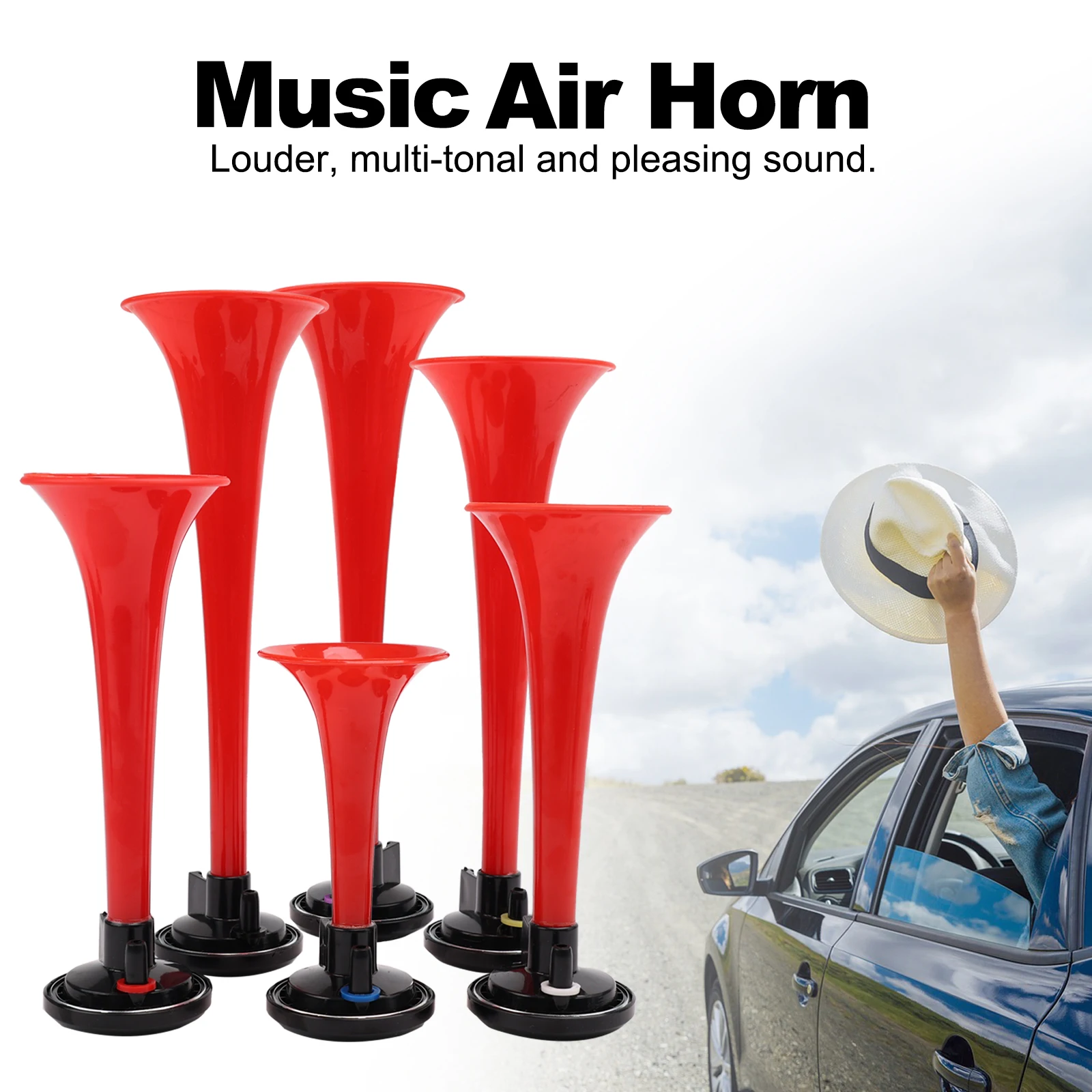 Farbin Musical Air Horns Plays Godfather Melody Music Horn Multi