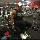 100% Cotton Muscle Man Summer Fitness T-shirts Sleeveless Wide Shoulder Traning Running Gym Sports Vests