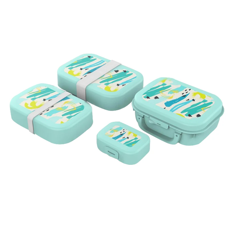 BPA Free food container school lunch box kids bento tiffin lunch box set of 4PCs