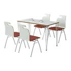 4 Seat Table Restaurant Tables Chairs Dining Hot Sale Modern 4 Seat Dining Table And Chair Set For Fast Food Restaurant