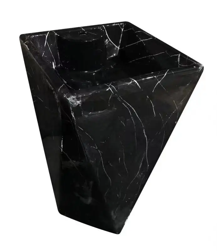 Marble Stone Sink Bathroom Ceramic Counter Top Hand Wash Pedestal Art Basin details