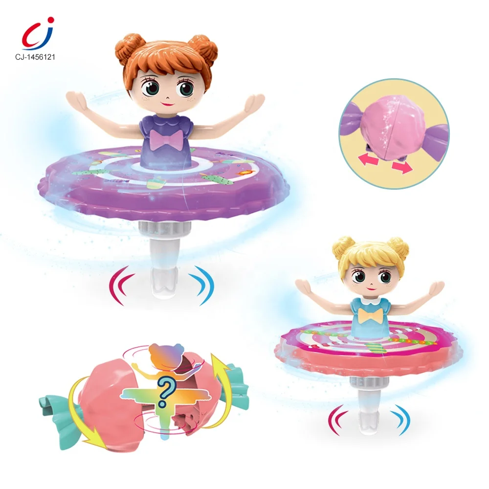 Chengji funny surprise blind box girl doll toys plastic candy spiral rotating 360 rotation dancing doll novelty toy