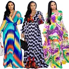 Size New Arrive Spring Fall Women Clothing Plus Size Dresses Floral Layered Ruffle Off Shoulder Dress