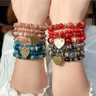 Bead 2021 Women Bohemia Love Bead Chakra Bracelet Bangles Braclets And Charms Pulseras De Mujer
