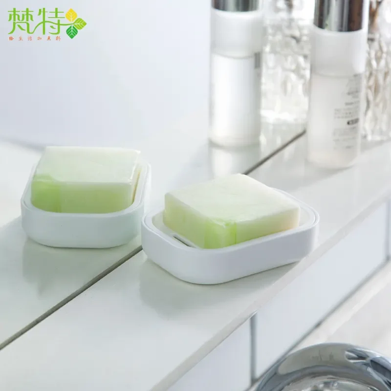 China Factory Hot Sale Kitchen Decoration Plastic Soap Holder with Drain Bathroom Soap Dish Case