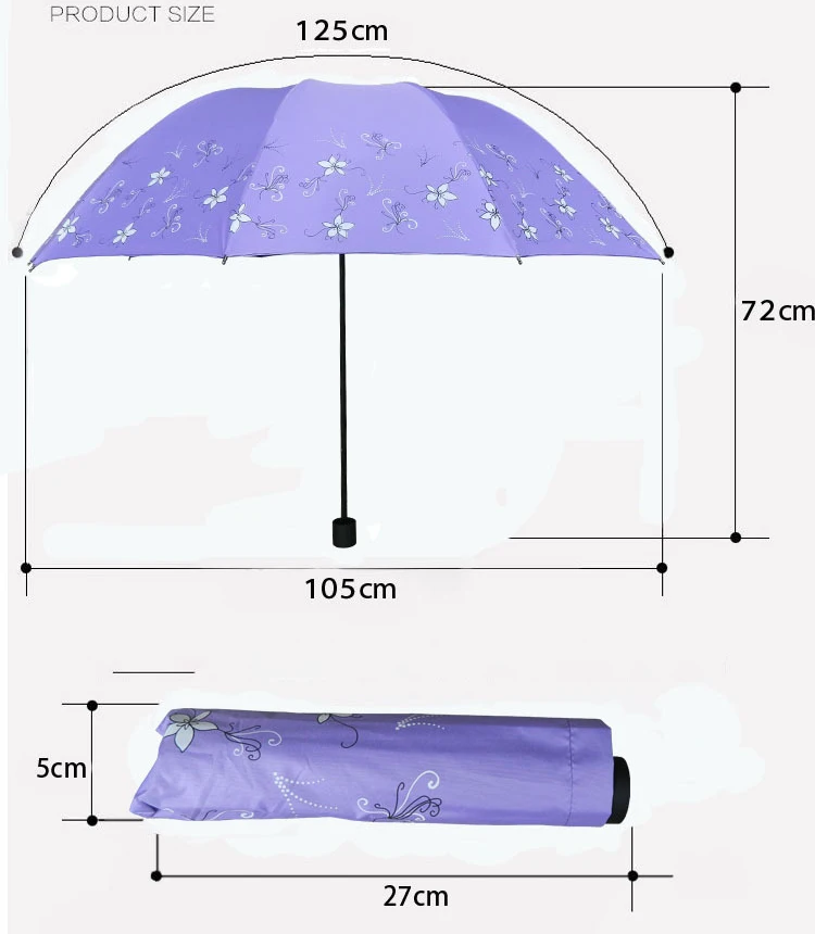 DD1247   Double Person Vinyl Shading Print Bumbersoll Women 10K Travel Full Rain-proof Umbrella Sun Rainy Stick Umbrella