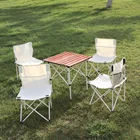 Seat Table Set Wholesale Lightweight Seat Stool Portable Folding Camping Desk Table 4 Chairs Set