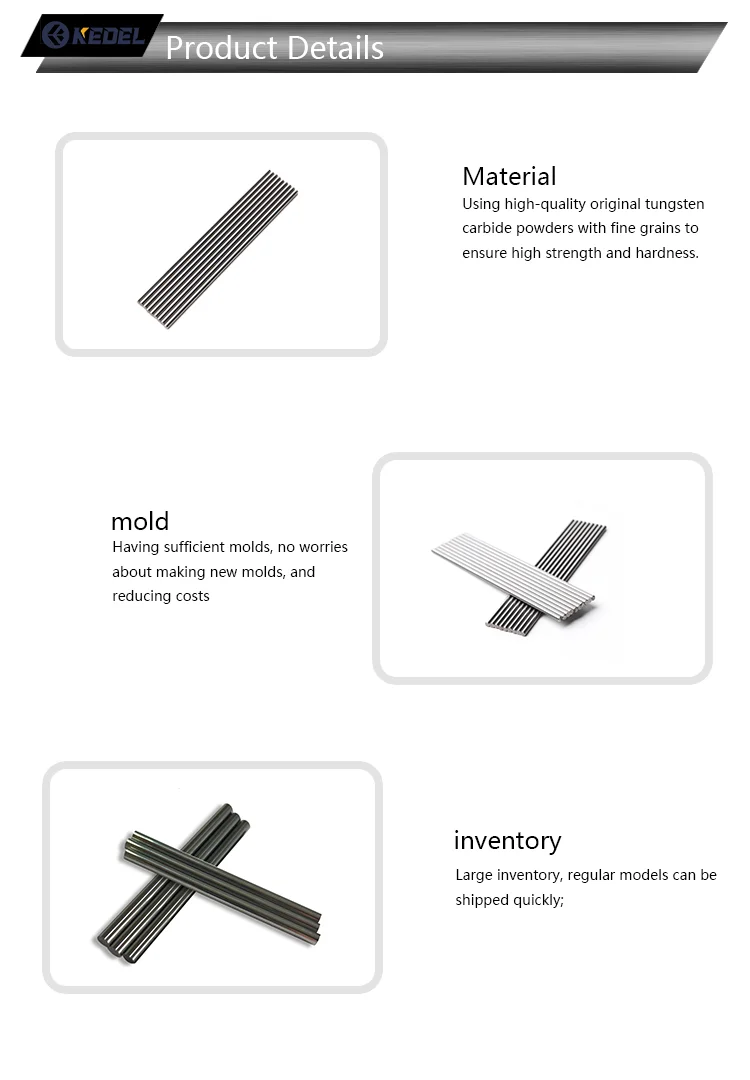 Customized YG8 YG6 YG6X Tungsten Carbide Rod with High Hardness and Wear Resistance for Secondary Processing