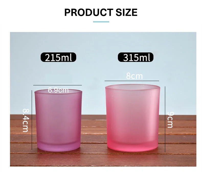 Factory Produced Wholesale Recycled Pink Glass Candle Holder